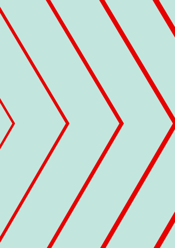 aqua background with red chevrons