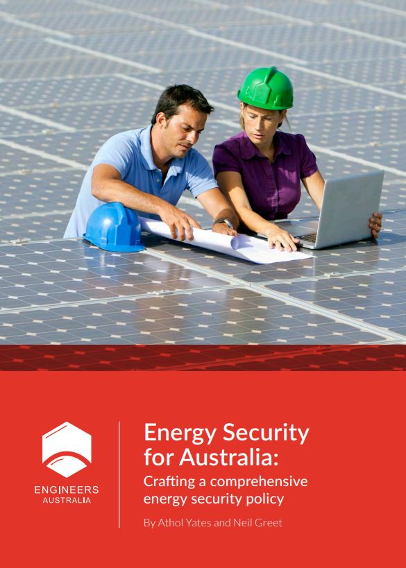 Cover for Energy security in Australia