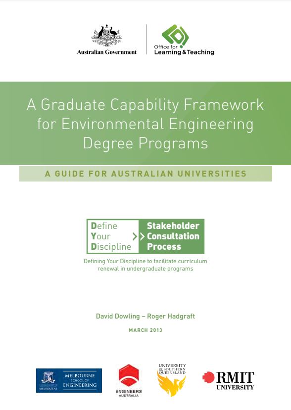 Cover for graduate capability framework environmental engineering